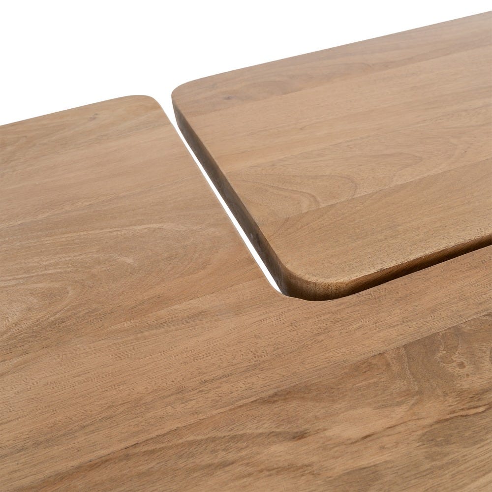 S/2 Mesa Centro Natural Madera De Mango 120 x 70 x 36 cm - Imagen 7