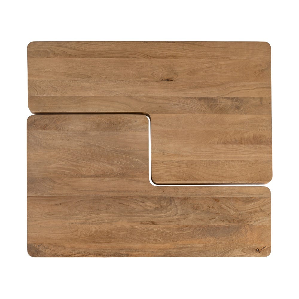 S/2 Mesa Centro Natural Madera De Mango 120 x 70 x 36 cm - Imagen 11
