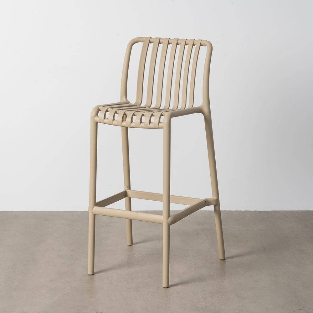 Taburete Beige de Polipropileno Exterior 51x50x102 cm, No Apilable - Imagen 2