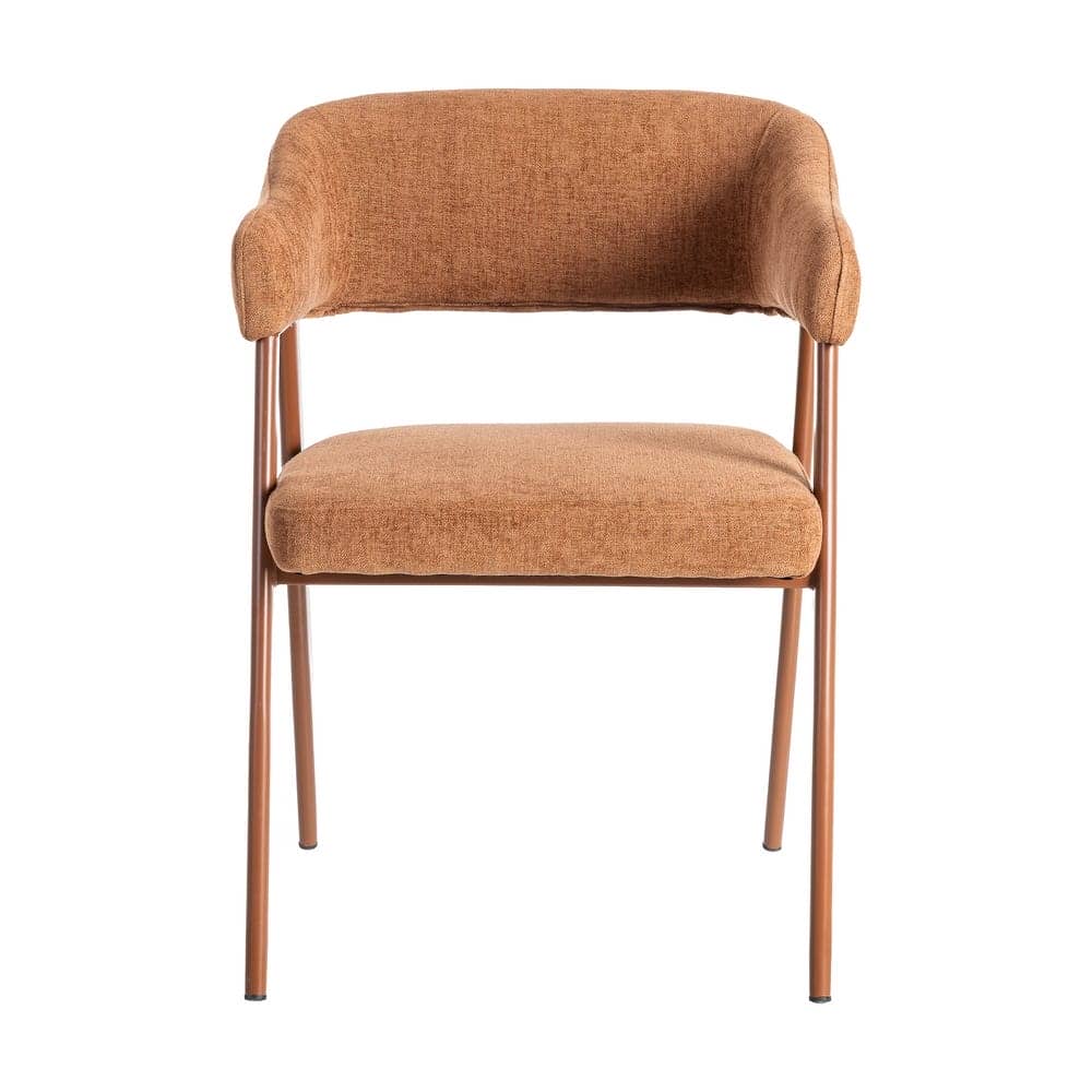 Silla Teja de Tejido 100% Poliéster y Patas de Acero 56x60x81 cm - Imagen 2