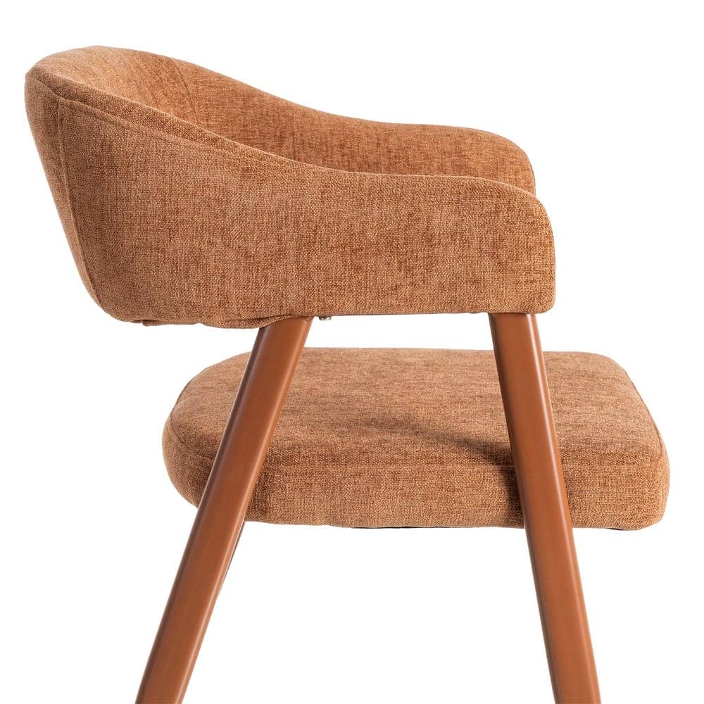 Silla Teja de Tejido 100% Poliéster y Patas de Acero 56x60x81 cm - Imagen 6