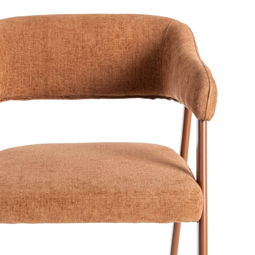 Silla Teja de Tejido 100% Poliéster y Patas de Acero 56x60x81 cm - Imagen 8