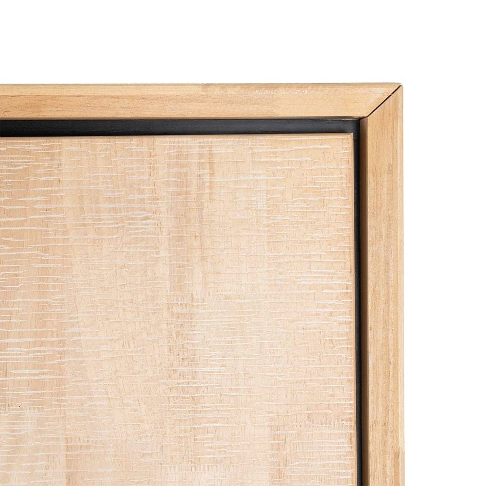 Armario Sintra Natural y Negro de Madera y Metal 89,5x40x204 cm - Imagen 4