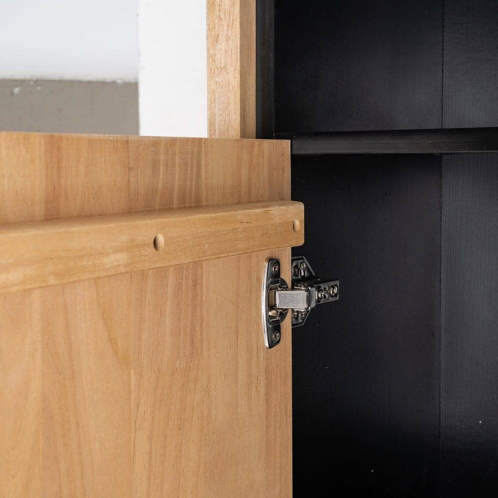 Armario Sintra Natural y Negro de Madera y Metal 89,5x40x204 cm - Imagen 5