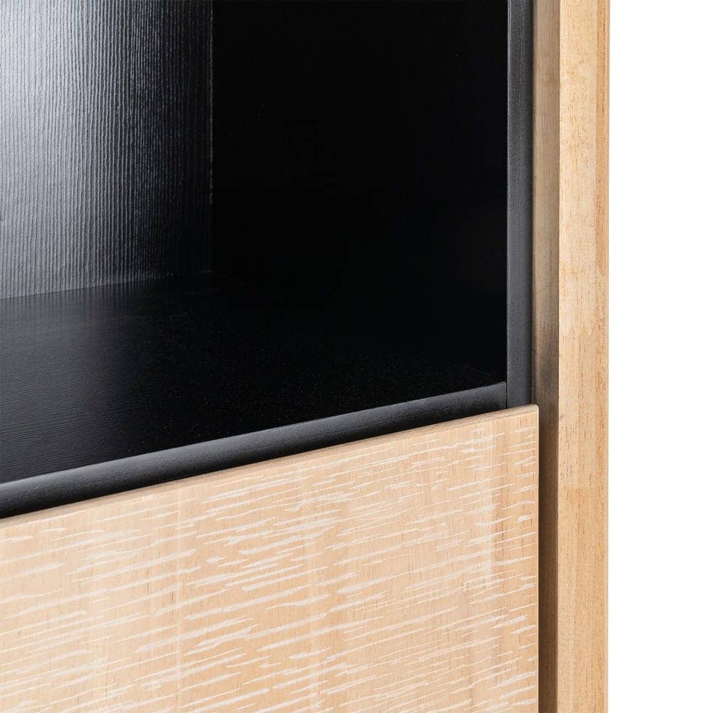 Armario Sintra Natural y Negro de Madera y Metal 89,5x40x204 cm - Imagen 6