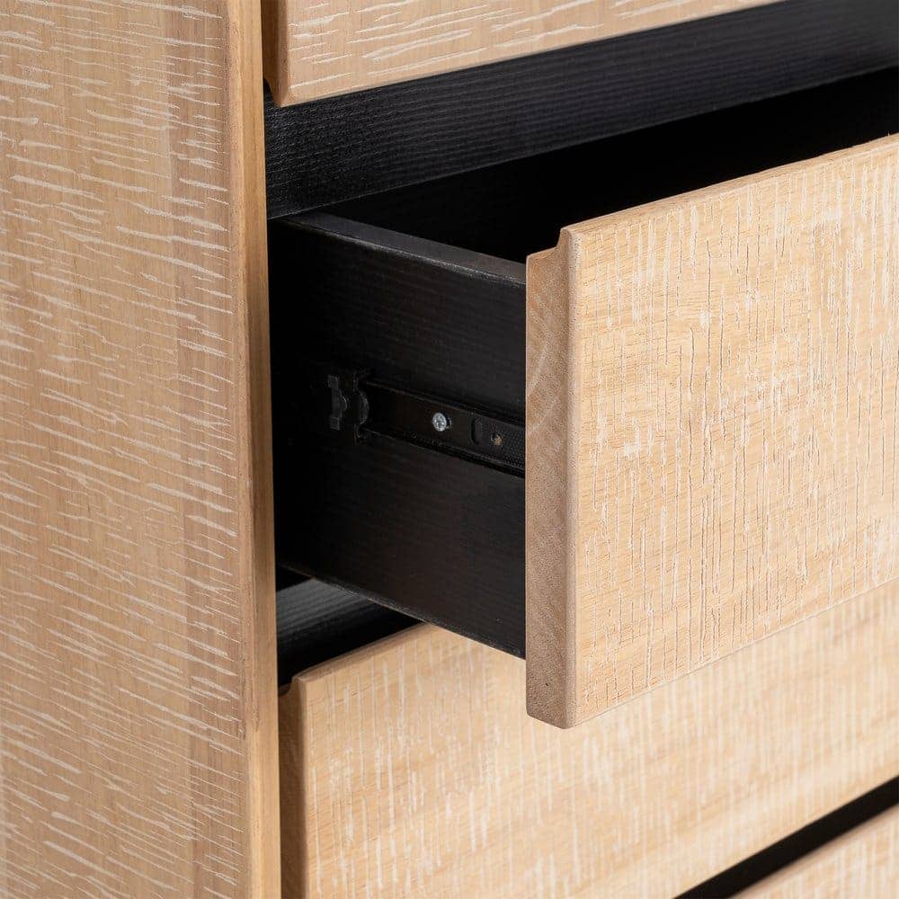 Armario Sintra Natural y Negro de Madera y Metal 89,5x40x204 cm - Imagen 8