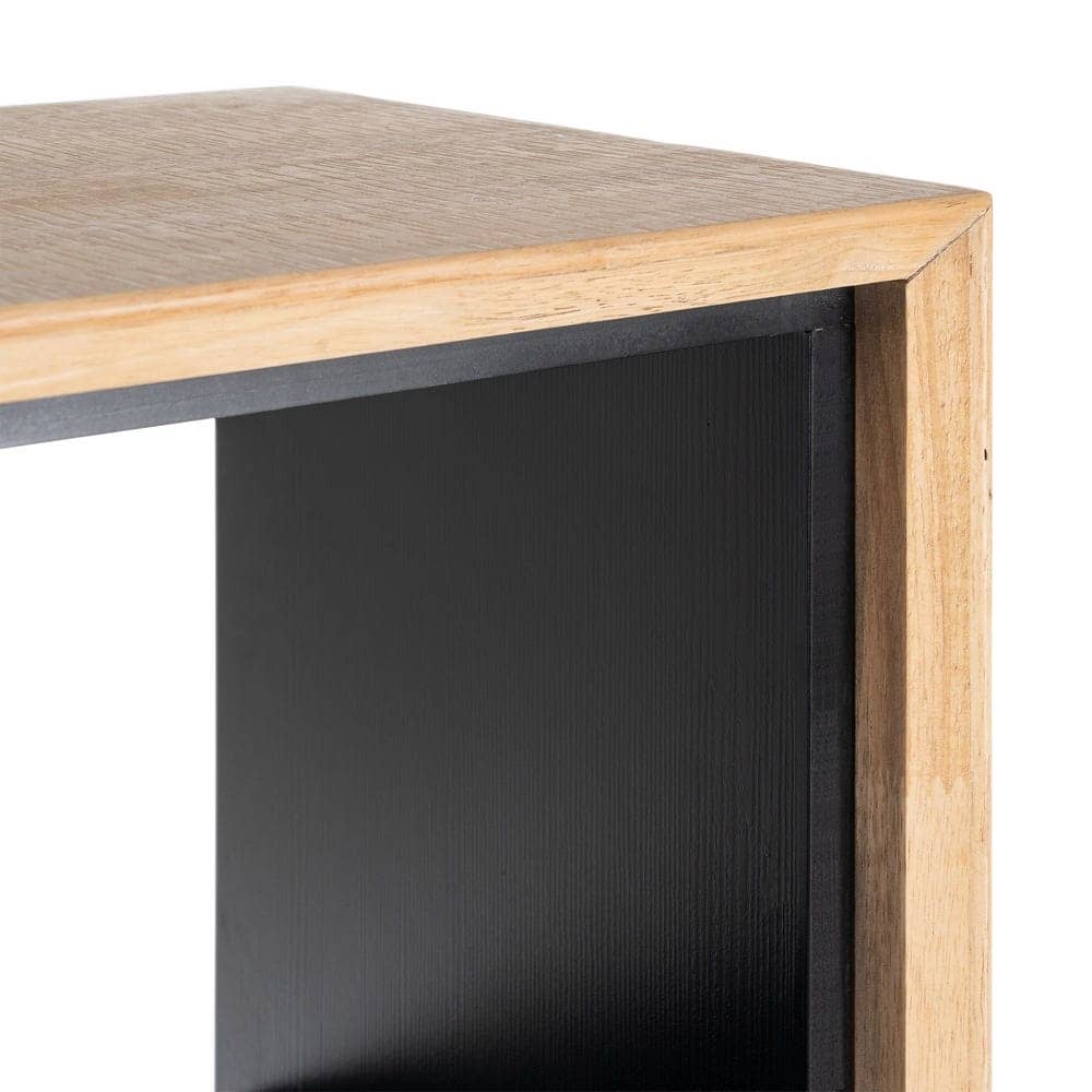 Armario Sintra Natural y Negro de Madera y Metal 84,5x40x153 cm - Imagen 3