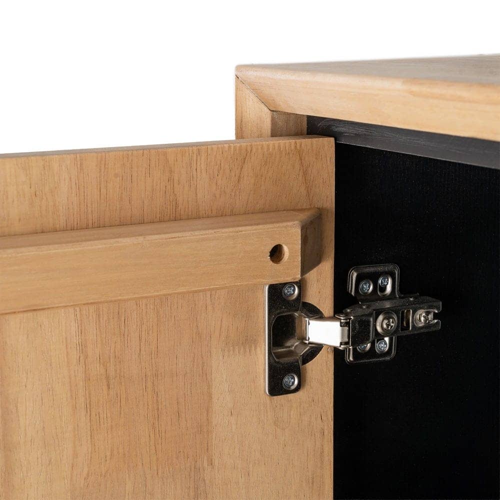 Armario Sintra Natural y Negro de Madera y Metal 84,5x40x153 cm - Imagen 4