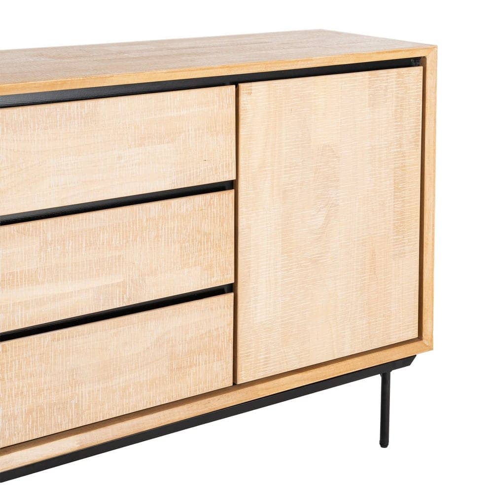 Aparador Sintra Natural y Negro de Madera y Metal 200x40x86.5 cm - Imagen 3