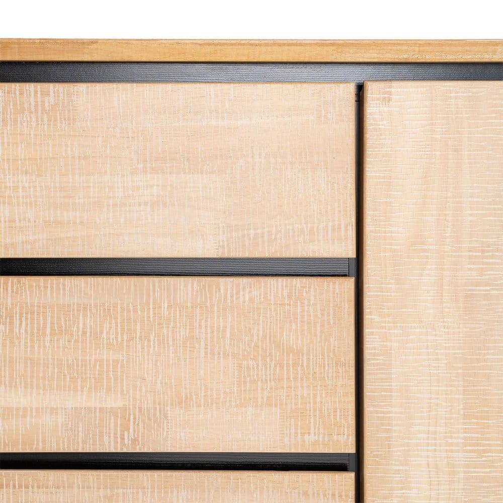 Aparador Sintra Natural y Negro de Madera y Metal 200x40x86.5 cm - Imagen 8
