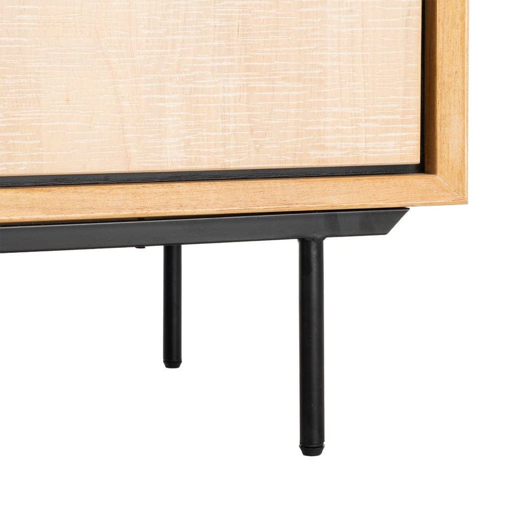 Aparador Sintra Natural y Negro de Madera y Metal 200x40x86.5 cm - Imagen 4