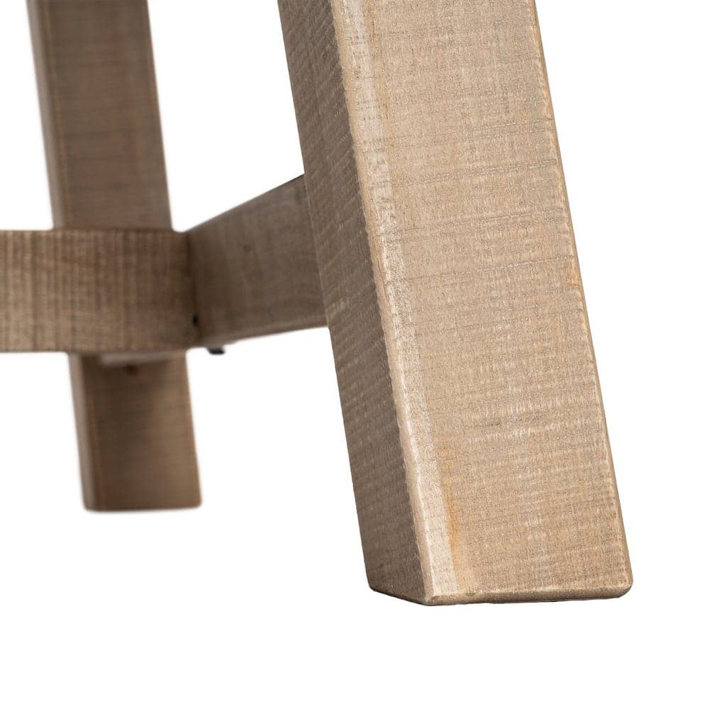 Mesa de Centro Natural de Madera de Caucho 130x70x46 cm - Imagen 7
