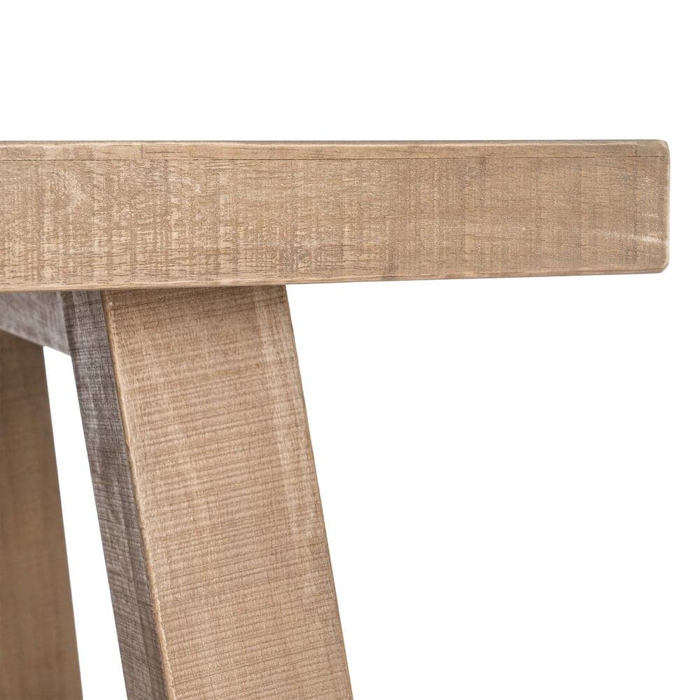 Mesa Comedor Natural de Madera de Caucho 200x90 cm, Montaje Requerido - Imagen 3