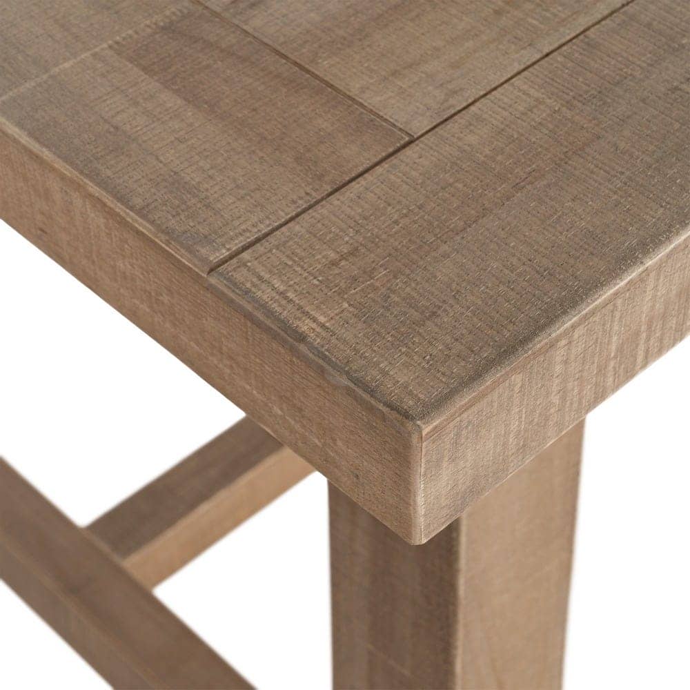 Mesa Comedor Natural de Madera de Caucho 200x90 cm, Montaje Requerido - Imagen 4