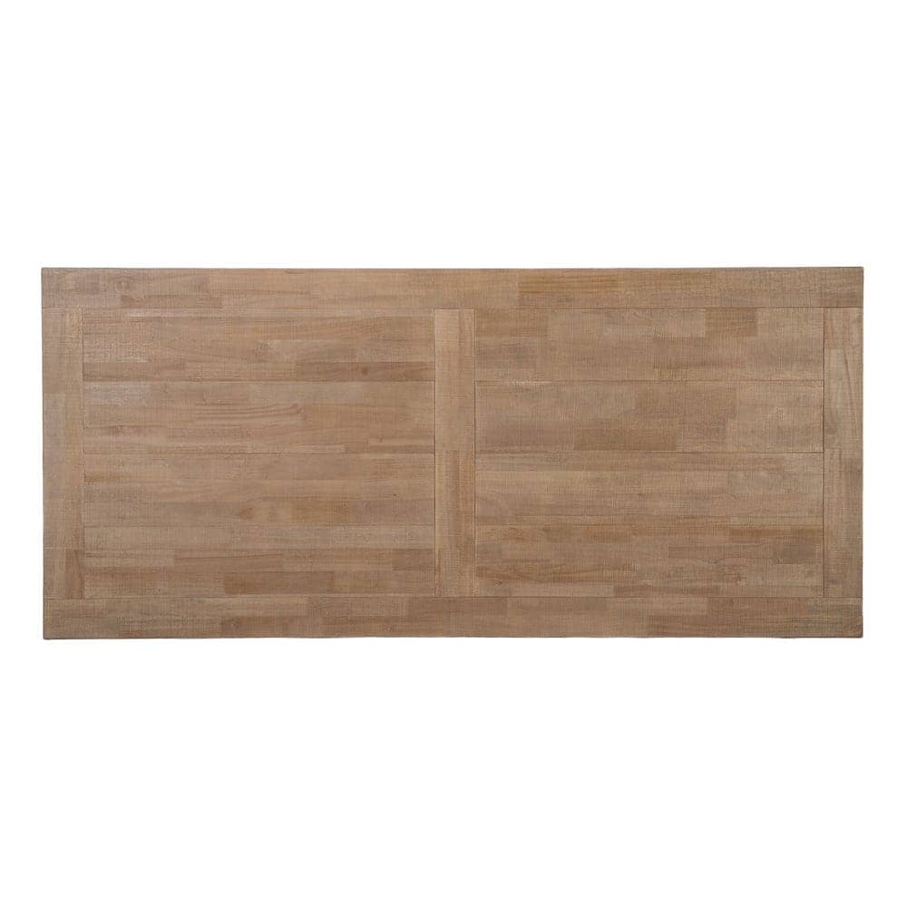 Mesa Comedor Natural de Madera de Caucho 200x90 cm, Montaje Requerido - Imagen 5