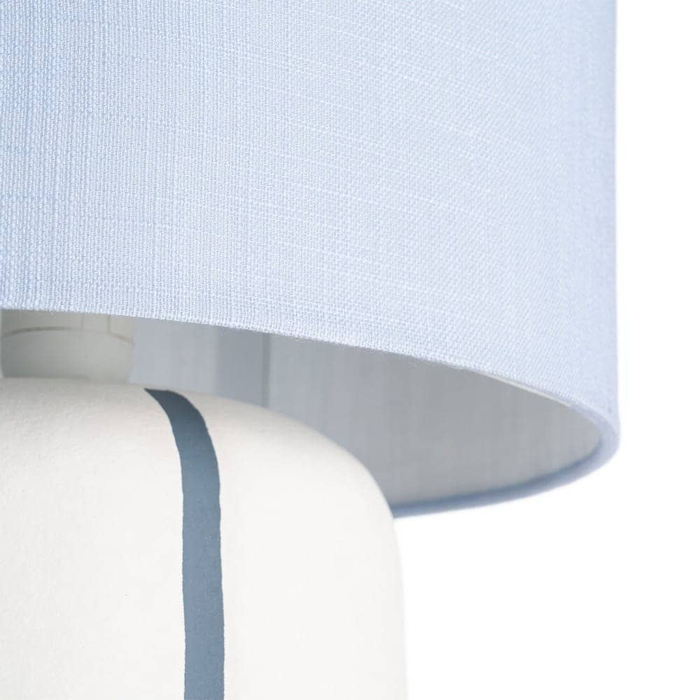 Lámpara de Suelo Cerámica con Pantalla de Tejido y PVC 30x30x122,5 cm - Imagen 5