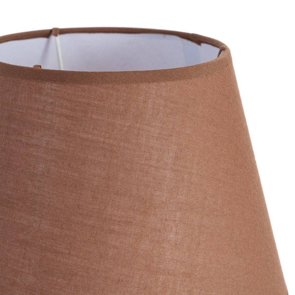 Lámpara de Mesa Cerámica Marrón con Tulipa Textil 22x22x31 cm - Imagen 3