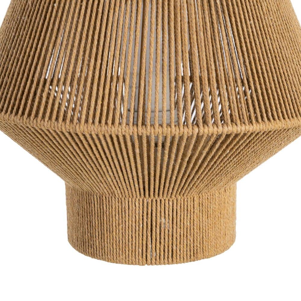 Lámpara de Mesa Natural de Cuerda de Papel E27 25,5x25,5x26 cm - Imagen 5