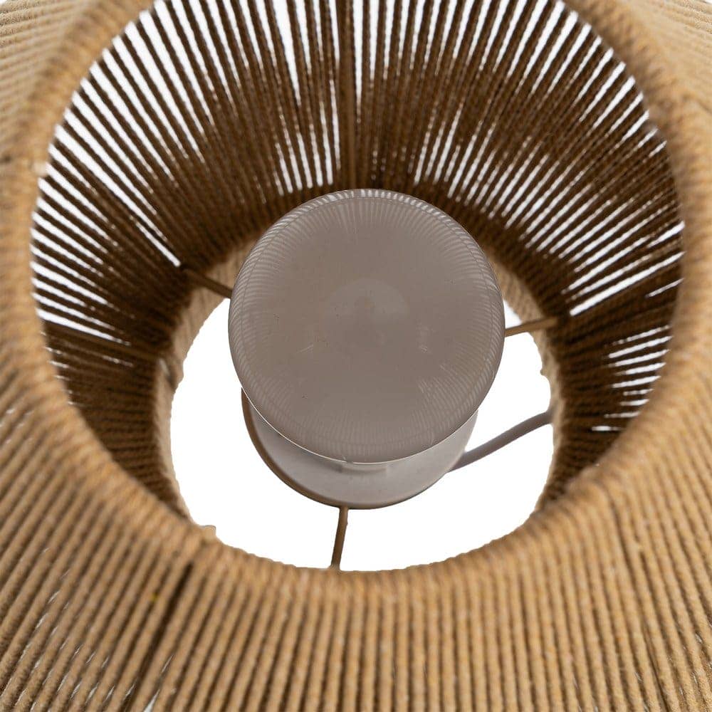 Lámpara de Mesa Natural de Cuerda de Papel E27 25,5x25,5x26 cm - Imagen 6