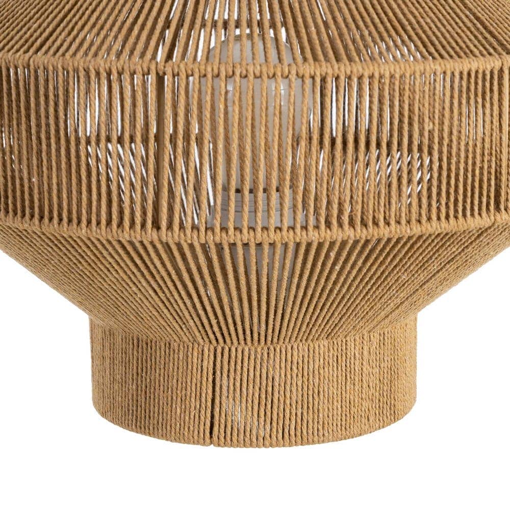 Lámpara de Mesa Natural de Cuerda de Papel 30x30x28,5 cm E27 - Imagen 5