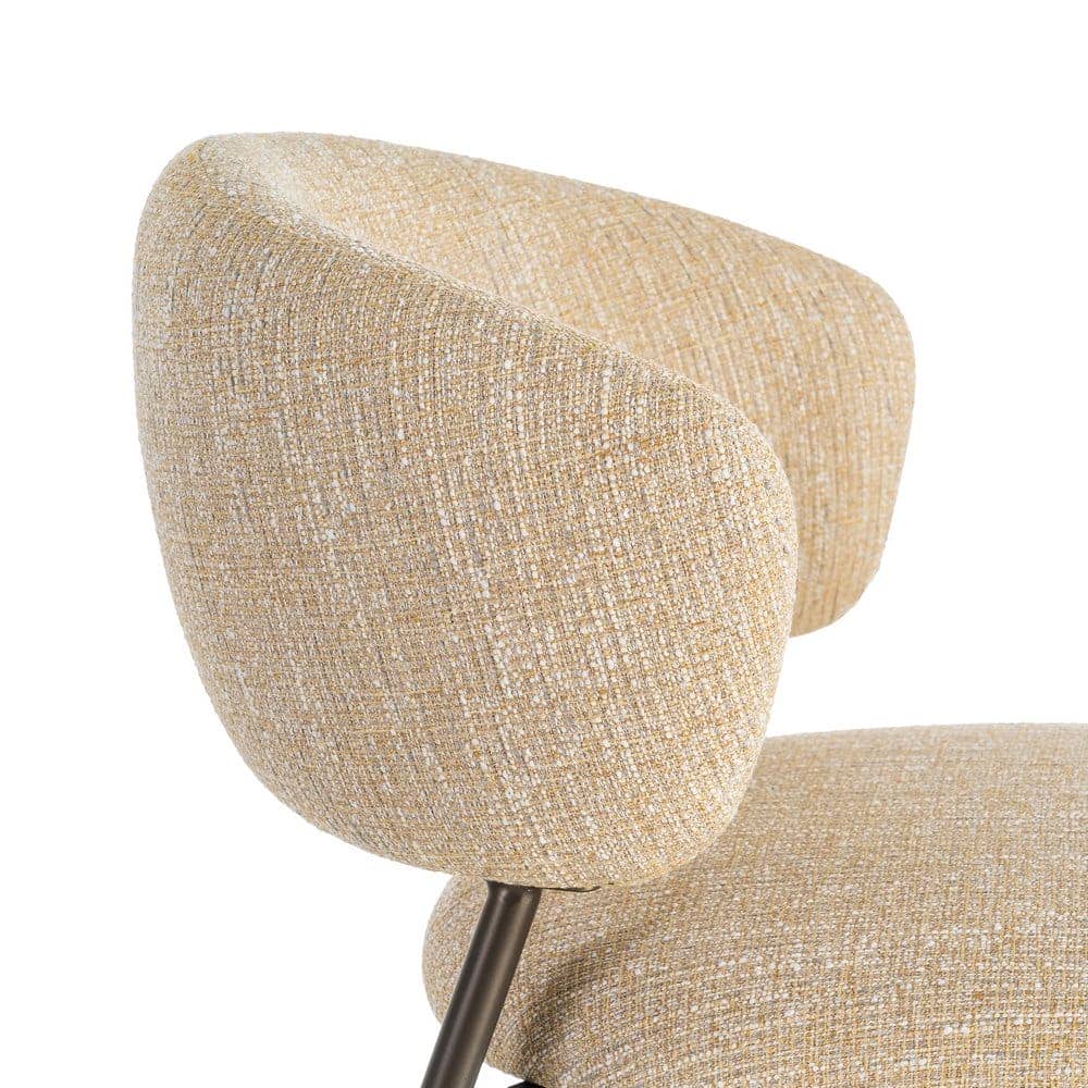Silla Jaspeada Mostaza Tejido 100% Poliéster y Metal 57x60x81 cm - Imagen 7