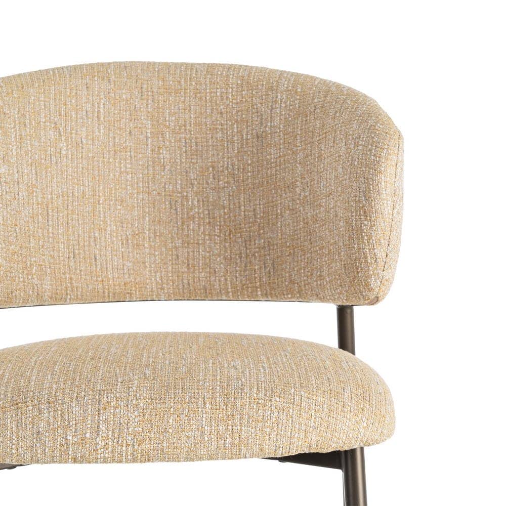 Silla Jaspeada Mostaza Tejido 100% Poliéster y Metal 57x60x81 cm - Imagen 8