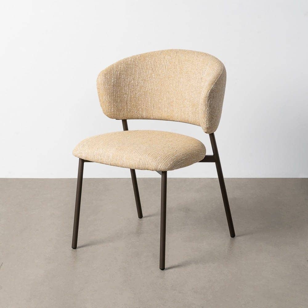 Silla Jaspeada Mostaza Tejido 100% Poliéster y Metal 57x60x81 cm - Imagen 12