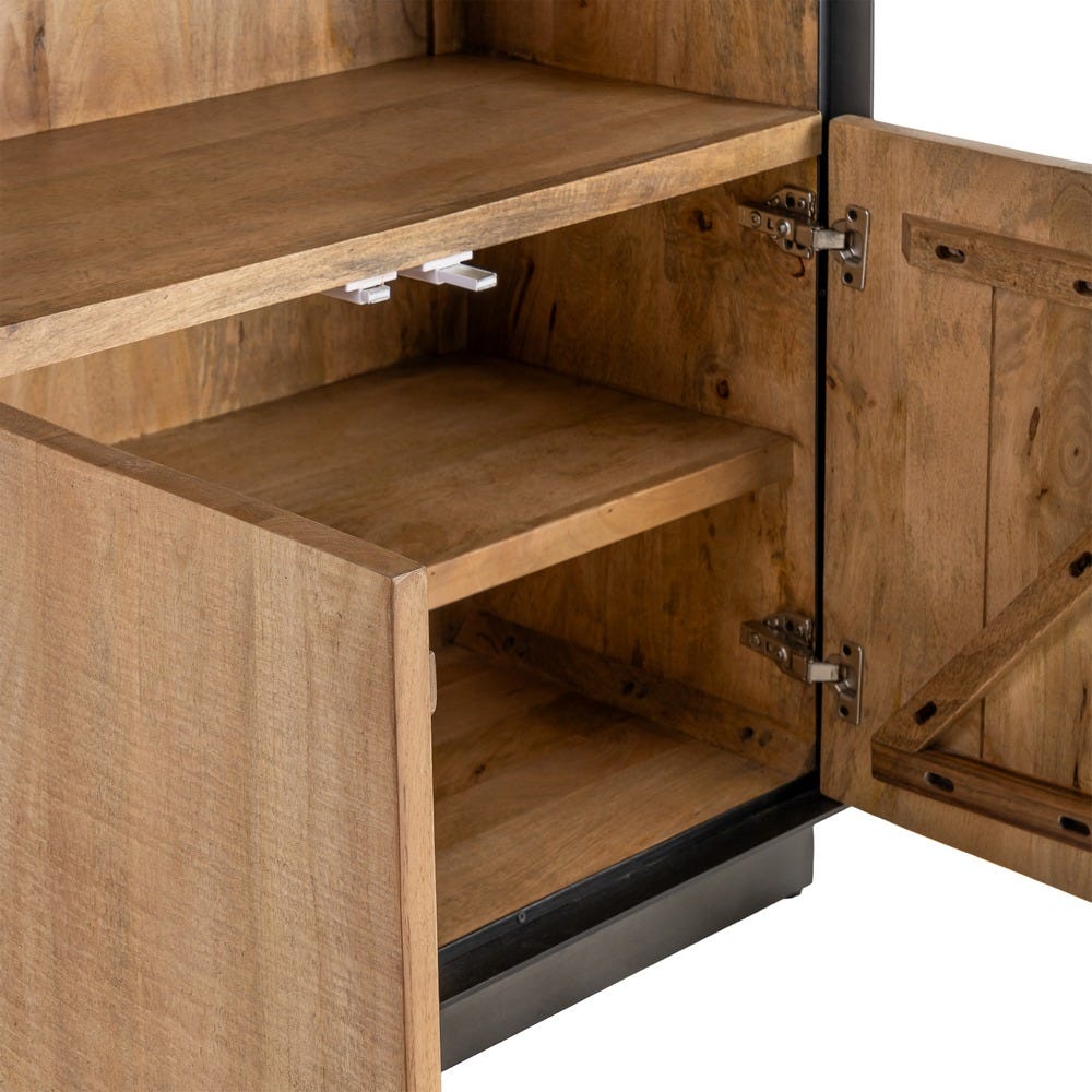 Alacena Natural Madera De Mango Salón 90 x 44 x 180 cm - Imagen 7