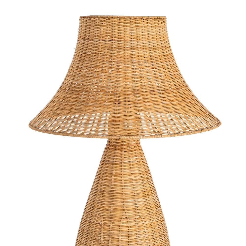 Lámpara de Suelo Natural de Ratán y Metal 60x60x118,5 cm E27 - Imagen 3