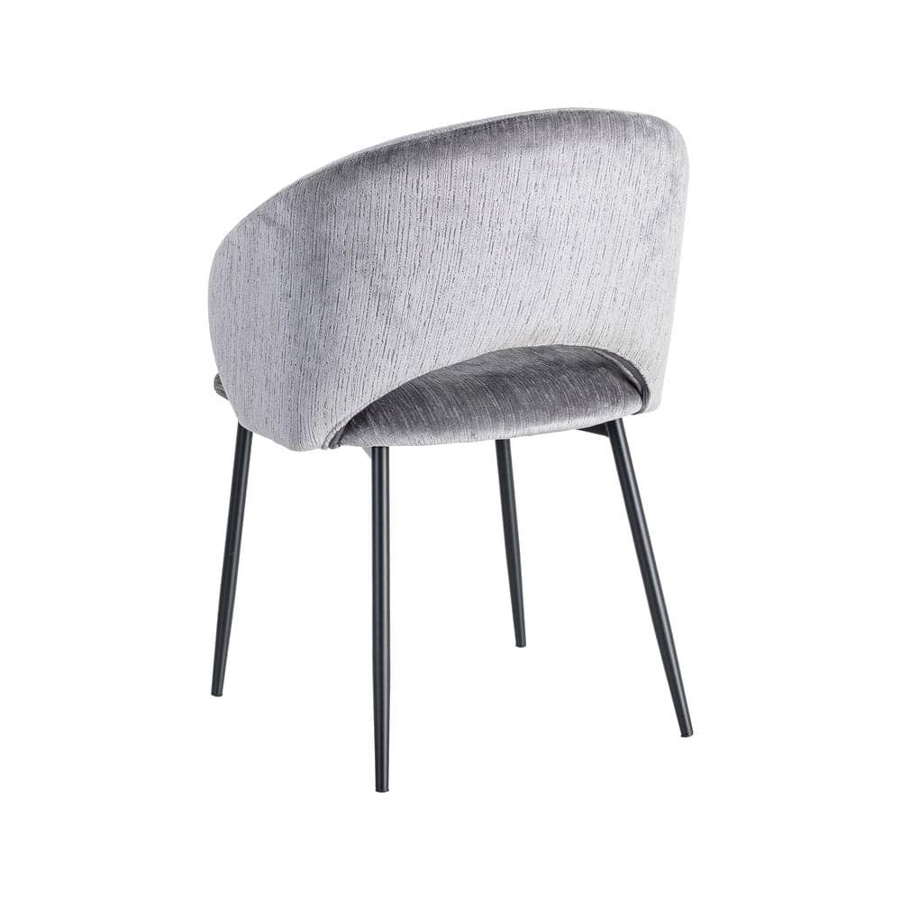 Silla Gris de Poliéster y Metal, 58x60x80,5 cm, Altura Asiento 47 cm - Imagen 4