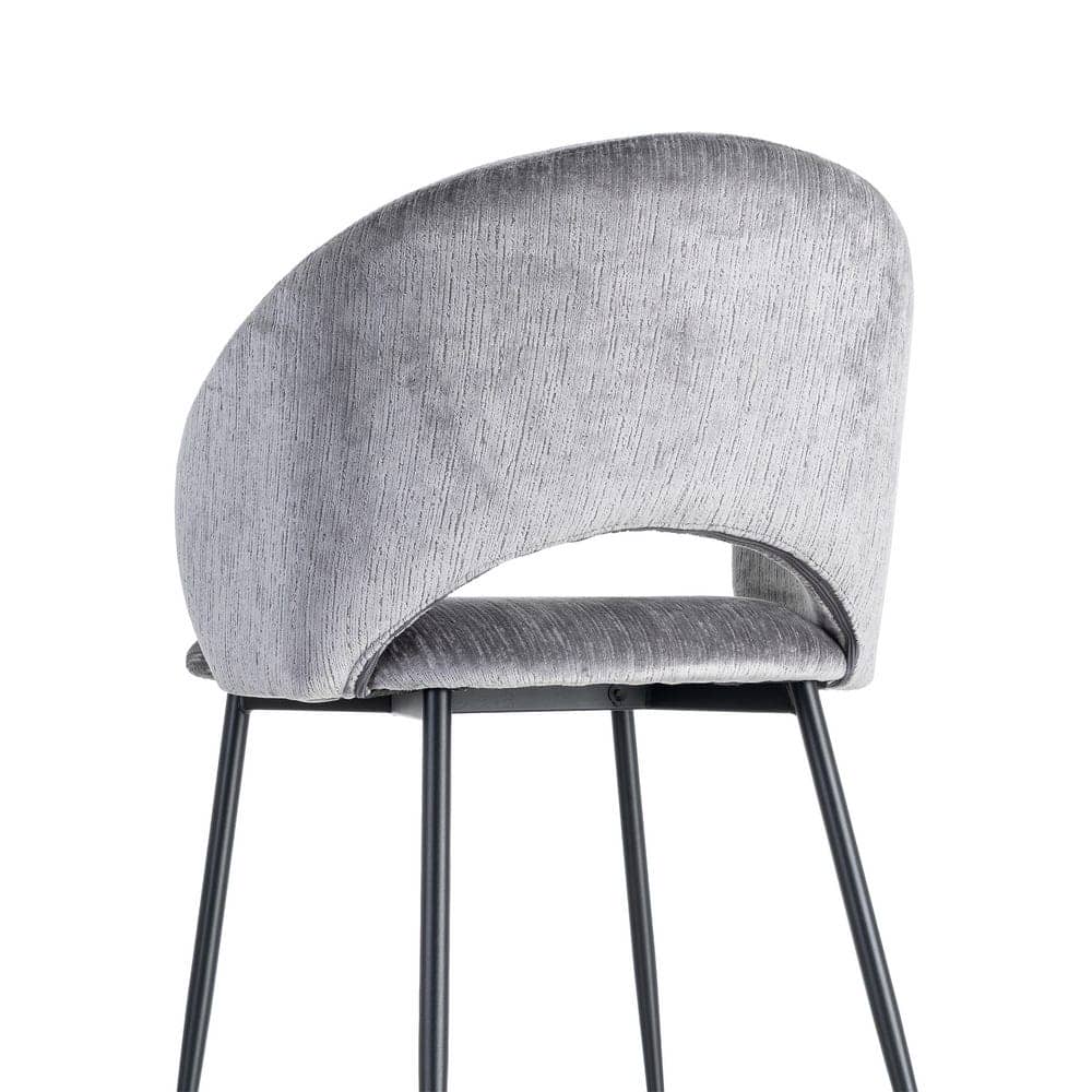 Silla Gris de Poliéster y Metal, 58x60x80,5 cm, Altura Asiento 47 cm - Imagen 5