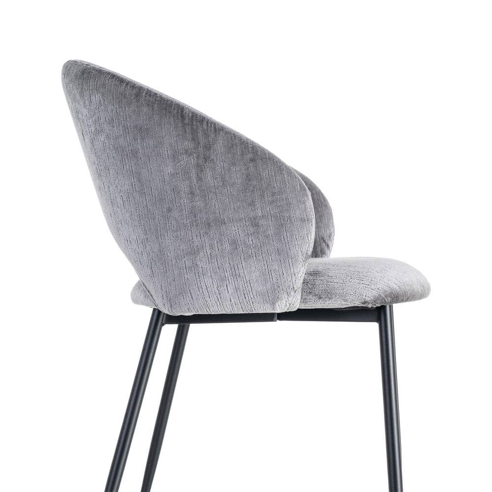 Silla Gris de Poliéster y Metal, 58x60x80,5 cm, Altura Asiento 47 cm - Imagen 6