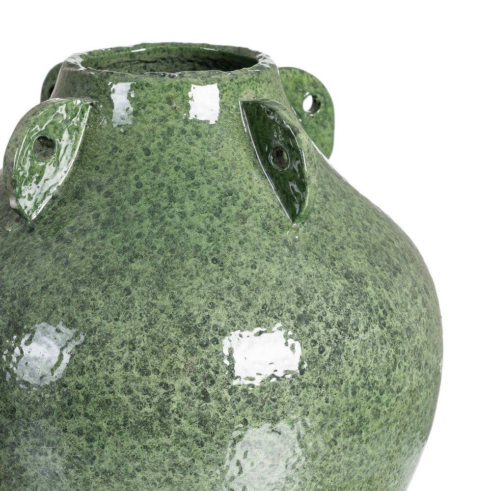 Jarrón Verde Cerámica 30x30x40 cm con Boca de 9 cm - Imagen 6