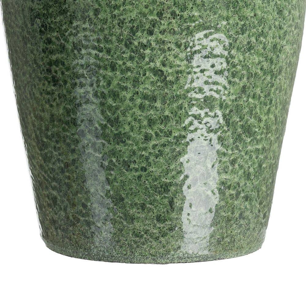 Jarrón Verde Cerámica 30x30x80 cm con Boca de 16 cm - Imagen 2