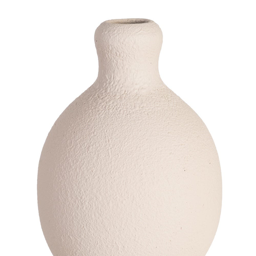 Jarrón Blanco Cerámica Decoración 24 x 24 x 50 cm - Imagen 5
