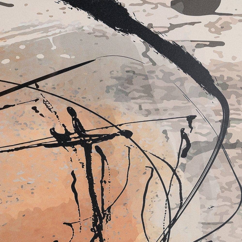 Cuadro Abstracto Impreso en Madera y Cristal con Marco Negro 73x3x73 cm - Imagen 3