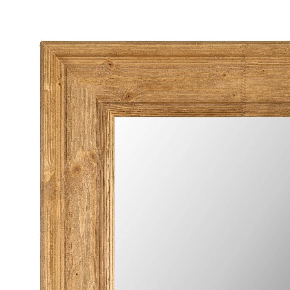 Espejo de Madera Marrón Claro 70x4x171 cm con Anclajes y Dentado - Imagen 3