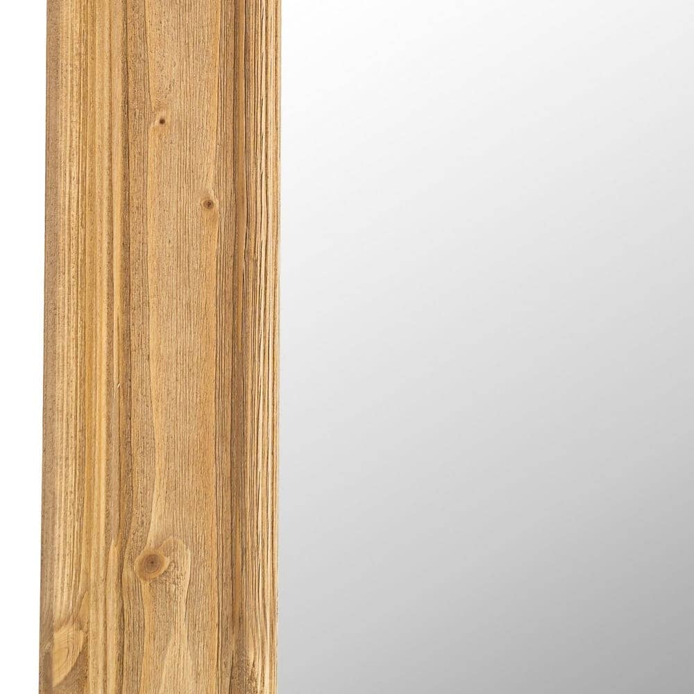 Espejo de Madera Marrón Claro 70x4x171 cm con Anclajes y Dentado - Imagen 4