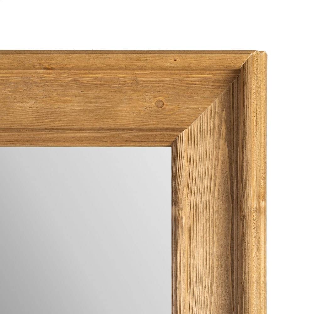 Espejo de Madera Marrón Claro 70x4x171 cm con Anclajes y Dentado - Imagen 5