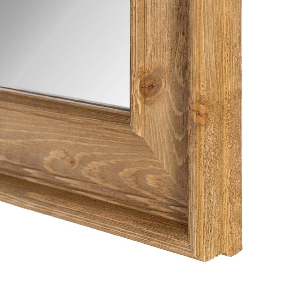 Espejo de Madera Marrón Claro 70x4x171 cm con Anclajes y Dentado - Imagen 2