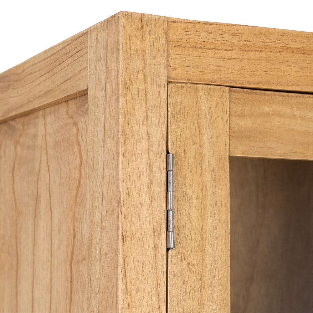 Vitrina Natural Madera Mindi Salón 90 x 40 x 180 cm - Imagen 5