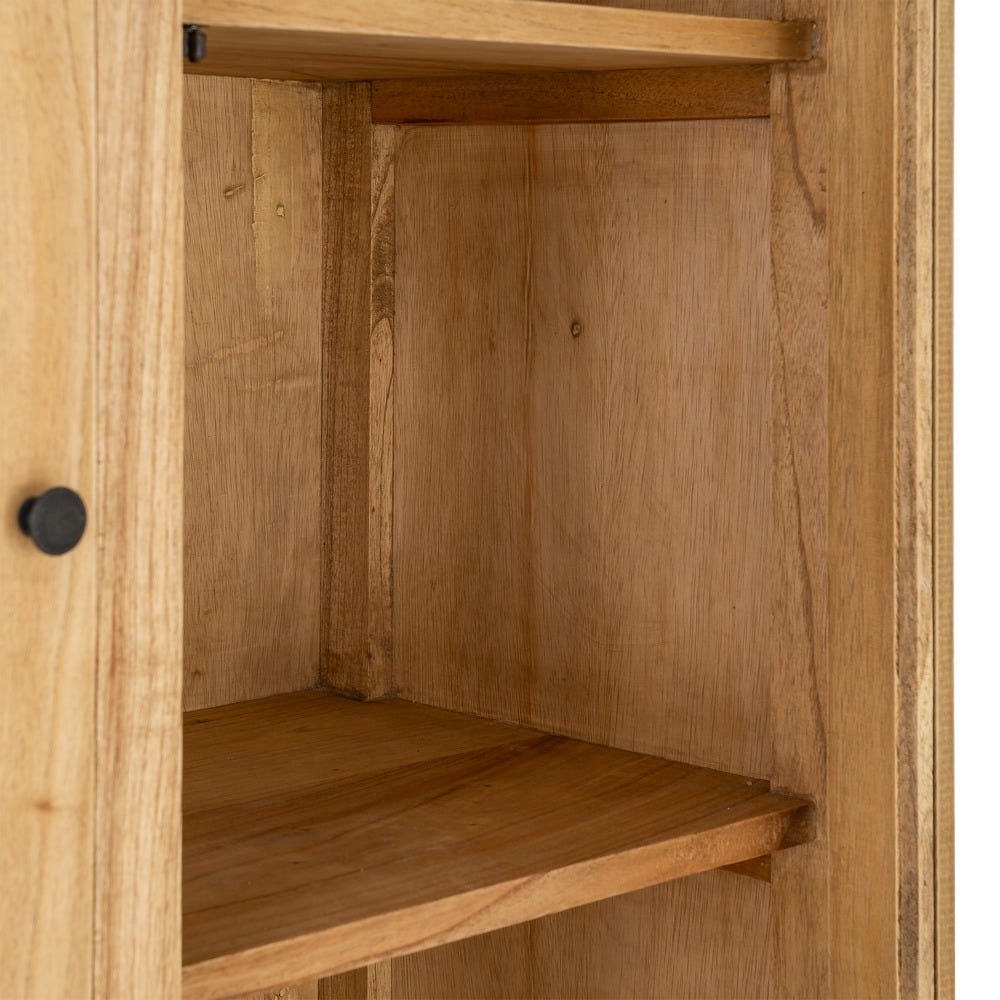 Vitrina Natural Madera Mindi Salón 90 x 40 x 180 cm - Imagen 7