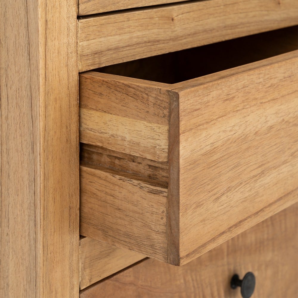 Vitrina Natural Madera Mindi Salón 90 x 40 x 180 cm - Imagen 8