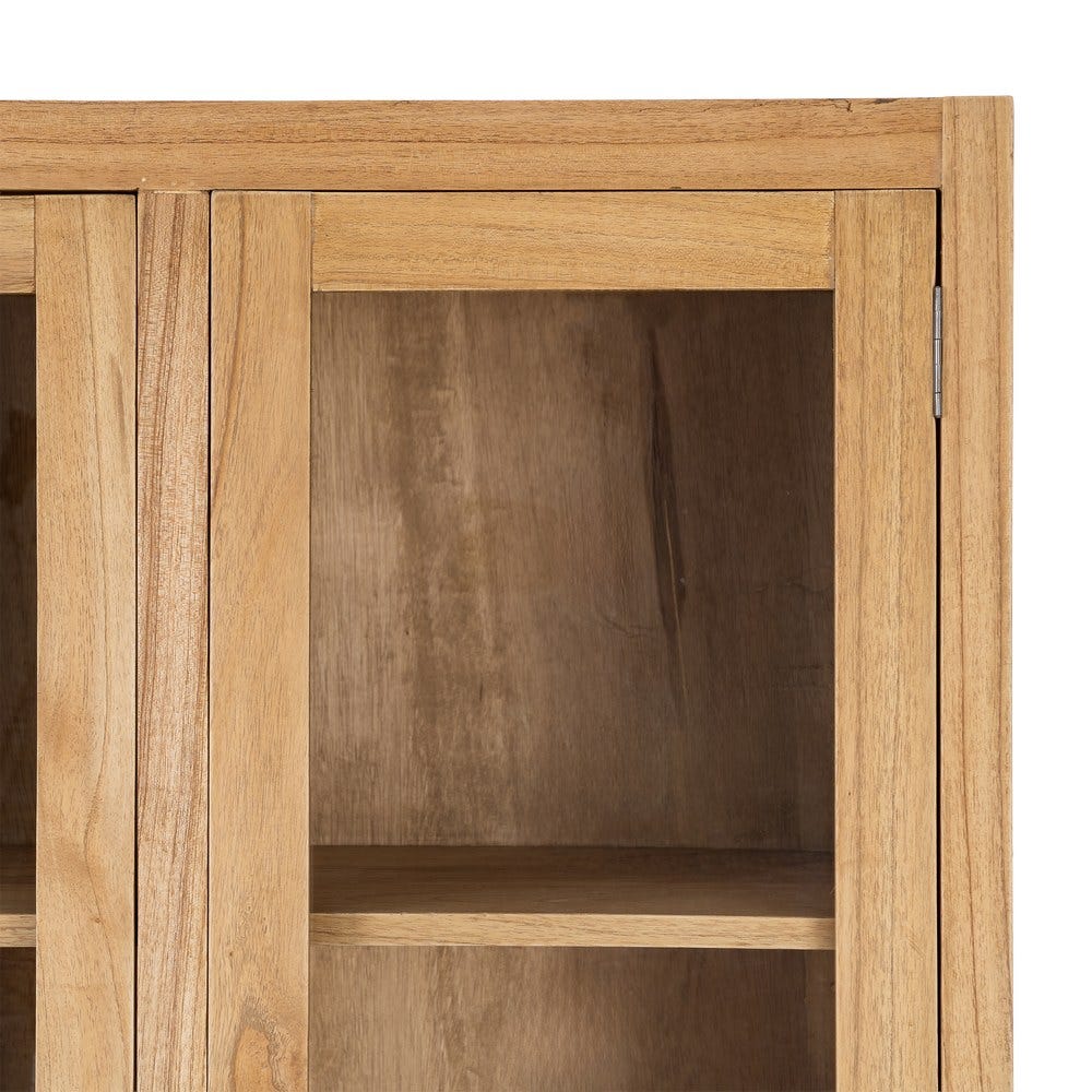 Vitrina Natural Madera Mindi Salón 90 x 40 x 180 cm - Imagen 10