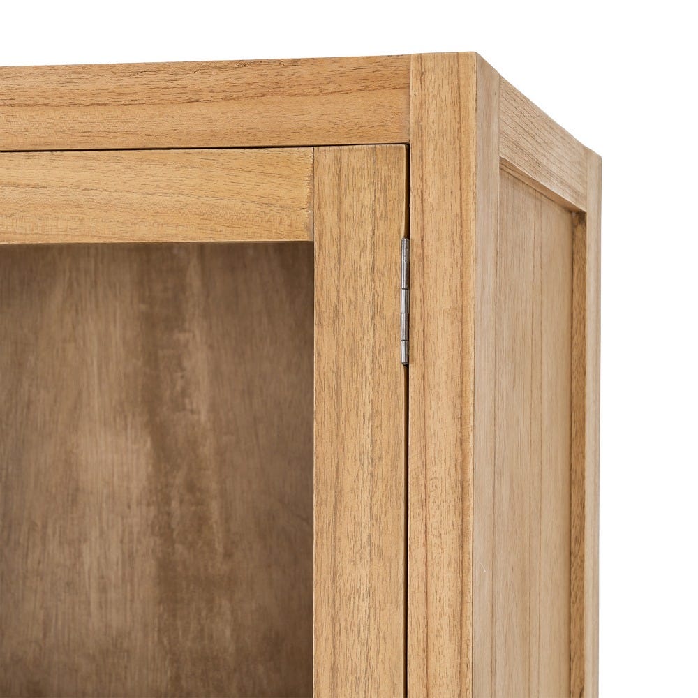 Vitrina Natural Madera Mindi Salón 90 x 40 x 180 cm - Imagen 11