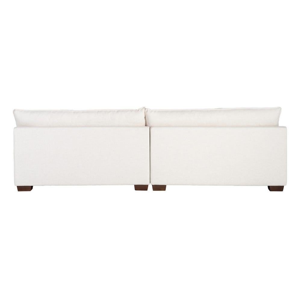 Sofá 4 plazas crema de tela para salón amplio – 282 x 101 x 71 cm - Imagen 3
