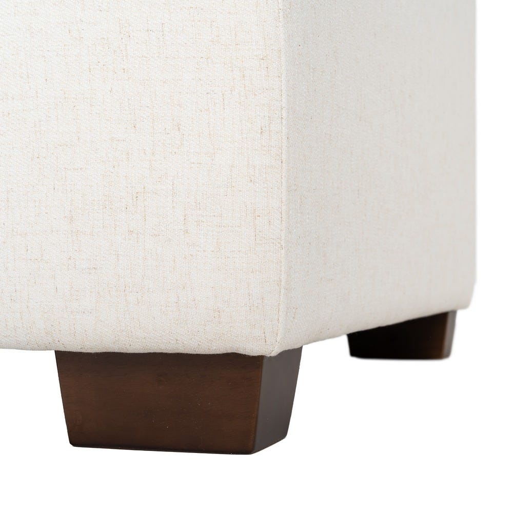 Sofá 4 plazas crema de tela para salón amplio – 282 x 101 x 71 cm - Imagen 9