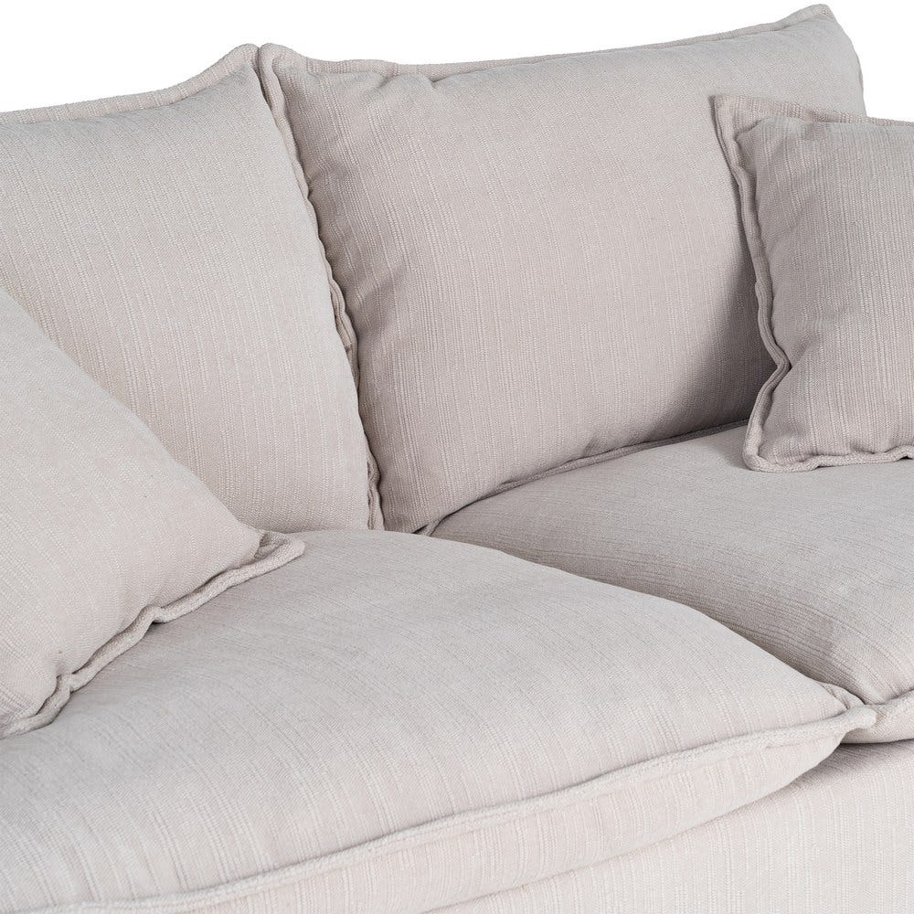 Sofá 2 plazas crema de tela para salón moderno – 181 x 103 x 72 cm - Imagen 6