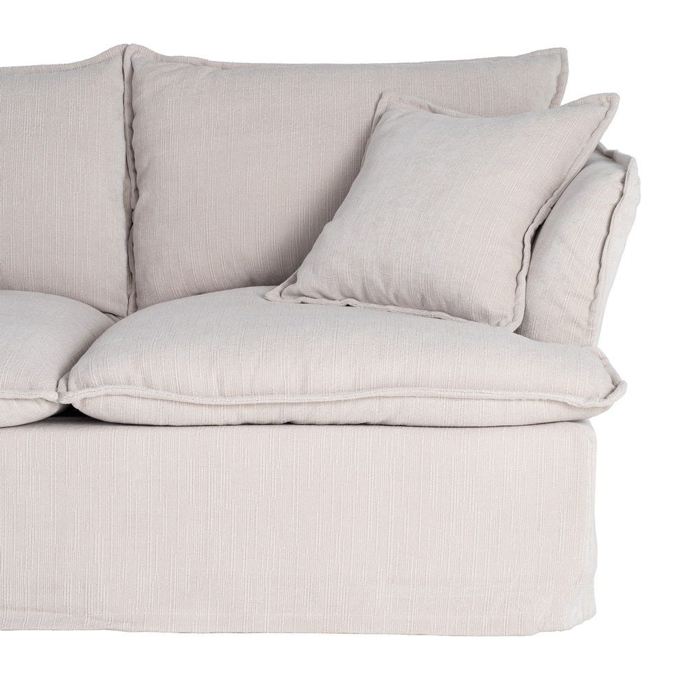 Sofá 2 plazas crema de tela para salón moderno – 181 x 103 x 72 cm - Imagen 7