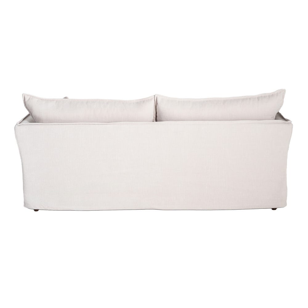 Sofá 3 plazas color crema de tela para salón moderno – 221 x 103 x 72 cm - Imagen 3